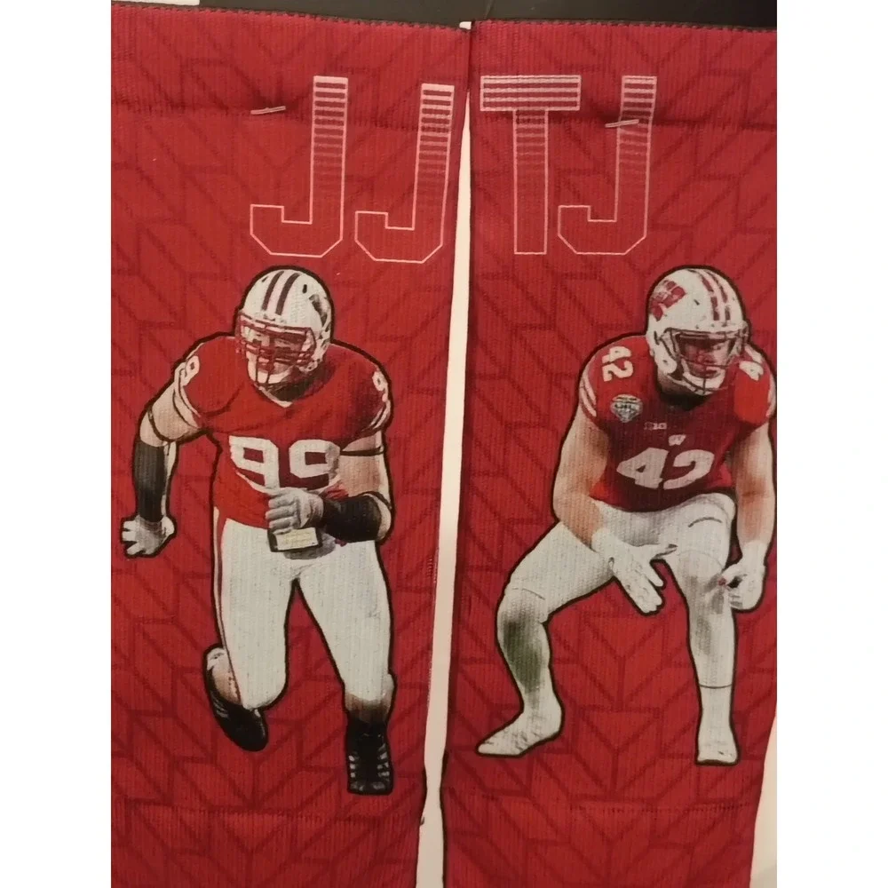 Mens Strideline J.J. Watt &‎ T.J. Watt Wisconsin Badgers Legends Crew Socks.